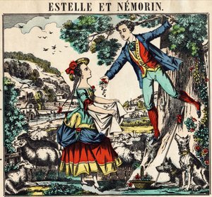 Estelle en Nemorin. Afbeelding van Epinal