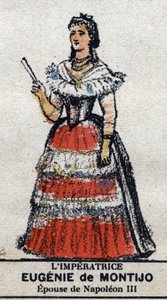 Eugenie (1826-1920), keizerin van de Fransen (Eugenia Maria de Montijo de Guzman, gravin van Teba, vrouw van Napoleon III). In 