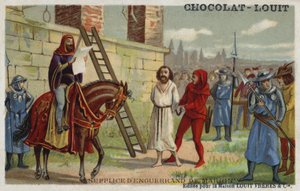 Executie van Enguerrand de Marigny, hoofdminister van Filips IV van Frankrijk, 1315 door French School