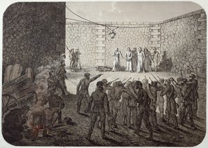 Executie van gijzelaars tijdens de Commune, 1871 door French School