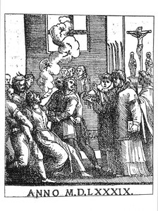 Bezetenheidsscène in 1589