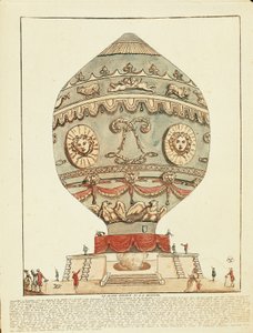 Experiment door gebroeders Montgolfier met heteluchtballon bij kasteel La Muette, 21 november