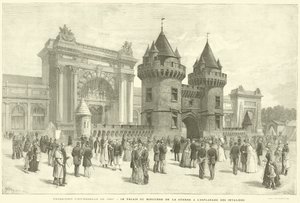 Wereldtentoonstelling van 1889, het Ministerie van Oorlog op de Esplanade des Invalides door French School