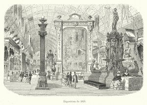 Tentoonstelling van 1855 (gravure) door French School