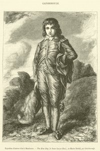 Tentoonstelling van kunstwerken in Manchester, The Blue Boy, de Blauwe Jongen, of Master Buttall door French School