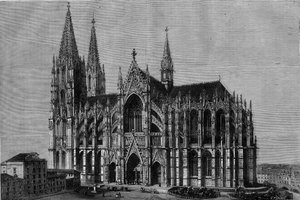Buitenaanzicht van de Dom van Keulen, Duitsland