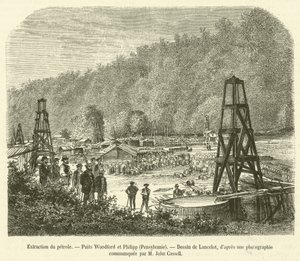 Olie-extractie, Woodford en Philipp putten, Pennsylvania door French School