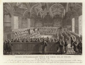 Buitengewone zitting gehouden door Lodewijk XVI in het Paleis van Versailles door French School