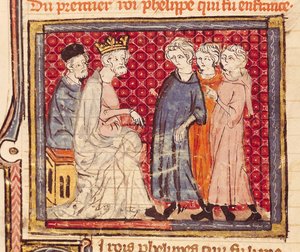 Koning Filips I (1053-1108), Grandes Chroniques de France, 1375-79 door French School