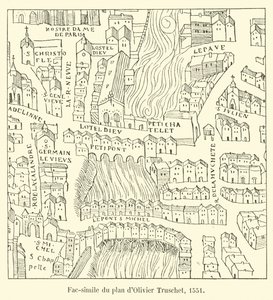 Facsimile van het plan van Olivier Truschet, 1551