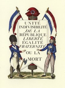 Facsimile van een Republikeinse affiche, Franse Revolutie door French School