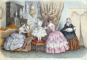 Modeplaat uit La Mode Illustrée, ca. 1860