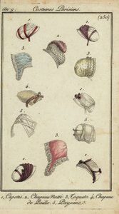 Modieuze hoeden van 1800 door French School