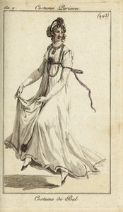 Modieuze vrouw die danst in een baljurk