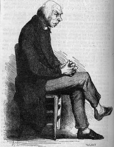 Vader Goriot. Gravure midden 19e eeuw. Illustratie voor De Vader Goriot door Honoré de Balzac (1799-1850).