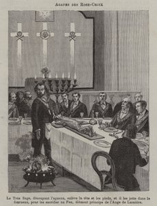 Feest van de Rose Croix (gravure) door French School
