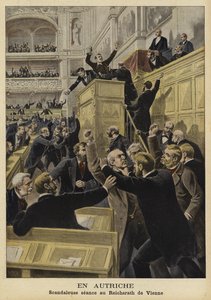 Vechtpartij in de Keizerlijke Raad, Wenen, 1897
