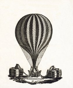 Het vullen van een heteluchtballon met gas, c.1790 door French School