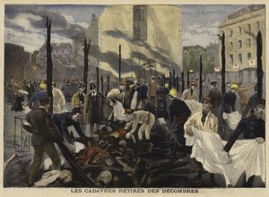 Brand in de Bazar de la Charité, Parijs, 1897 door French School