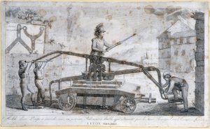 Brandpomp in Lyon in 1808 door French School