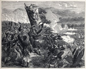 Eerste coalitie: Kolonel Antoine Guillaume Rampon bij de Slag om Montenotte op 12 april