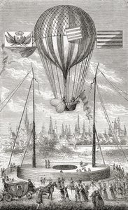 Eerste vlucht met een luchtschip, vanuit Dijon, 12 juni 1784, uit 