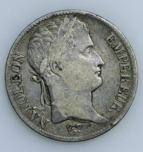 Vijf Frank munt, met hoofd van Napoleon (1769-1821) 1811