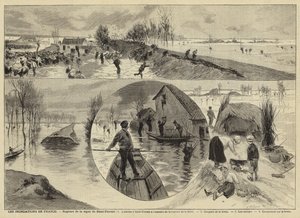Overstromingen in Frankrijk, 1897 door French School