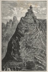 Florin Perier voert experiment van Torricelli uit op de top van de Puy de Dôme, 19 september door French School