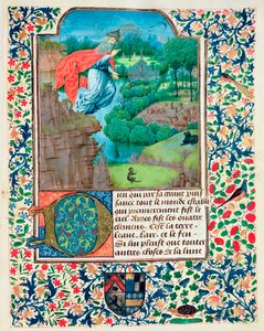 De Schepping van de Wereld, uit Traite de Medecine door Aldebrande de Florence, 1356