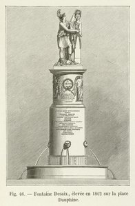 Desaix Fontein, opgericht in 1802 op het Dauphineplein door French School