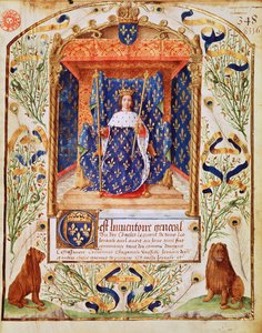Fr 2705 f.C Frontispice van een inventaris van de schat van Karel V van Frankrijk, 1379