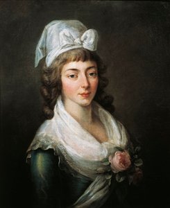 Frankrijk, Parijs, Versailles, Portret van Madame Roland (Marie-Jean Roland de la Platiere) door French School