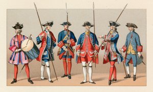 Frankrijk XVIIIe eeuw kostuum door French School