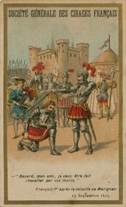 Francis I na de Slag bij Marignano door French School