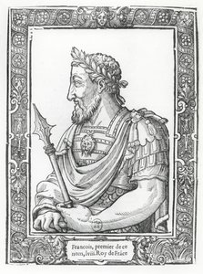 Francis I van Frankrijk (gravure) door French School