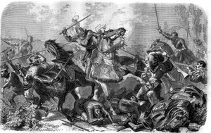 Francois I (1494-1547), koning van Frankrijk gevangen genomen bij de Slag bij Pavia op 24 februari door French School
