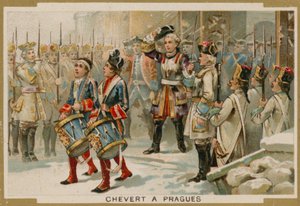 Francois de Chevert, Franse generaal, bij het Beleg van Praag, 1741 door French School