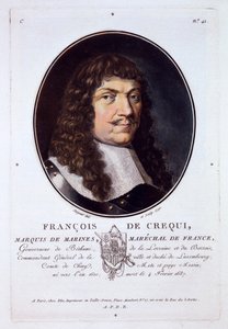 François de Créquy, Markies van Marines, uit Portraits des grands hommes, femmes illustres, et sujets memorables de France, gepubliceerd 1787-92