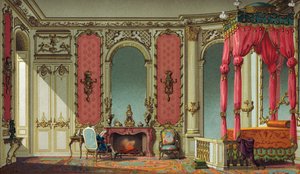 Frans 18e-eeuws interieur van een huis door French School