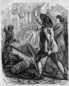 Franse Revolutie: Plundering van de behangfabriek van Réveillon 28 april door French School