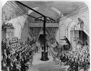Franse Revolutie: Robespierre bij de Jacobijnenclub, 31 maart door French School