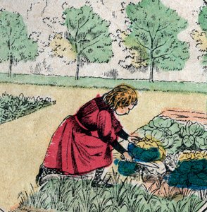 Franse overtuiging: Een klein meisje, dat gelooft dat baby