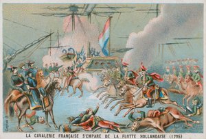 Franse cavalerie neemt de Nederlandse vloot in, 1795