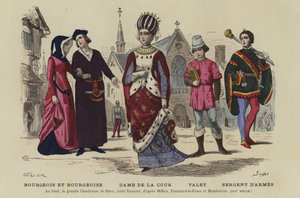Franse kostuums van de 13e eeuw door French School