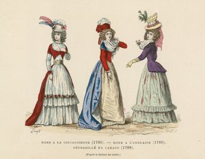 Franse mode, late 18e eeuw door French School