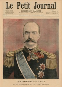 Franse gastheren, Zijne Majesteit George I, Koning van Griekenland, voorpagina illustratie uit 