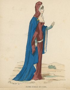 Franse edelvrouw, 1386 door French School