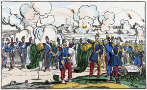 Franse troepen belegerden Rome voor het herstel van de macht van de paus in Rome
