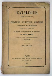 Voorkant van de catalogus voor de Salon des Refuses, 1863 door French School